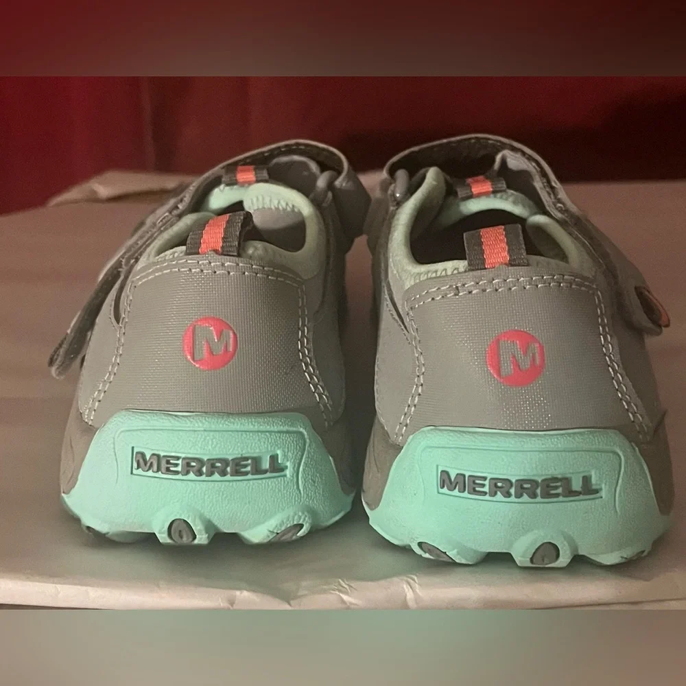 NEW Merrell Big Kid's Hydro H2O Hiker Sandal in Grey/Turquoise MY57961 Size 5M